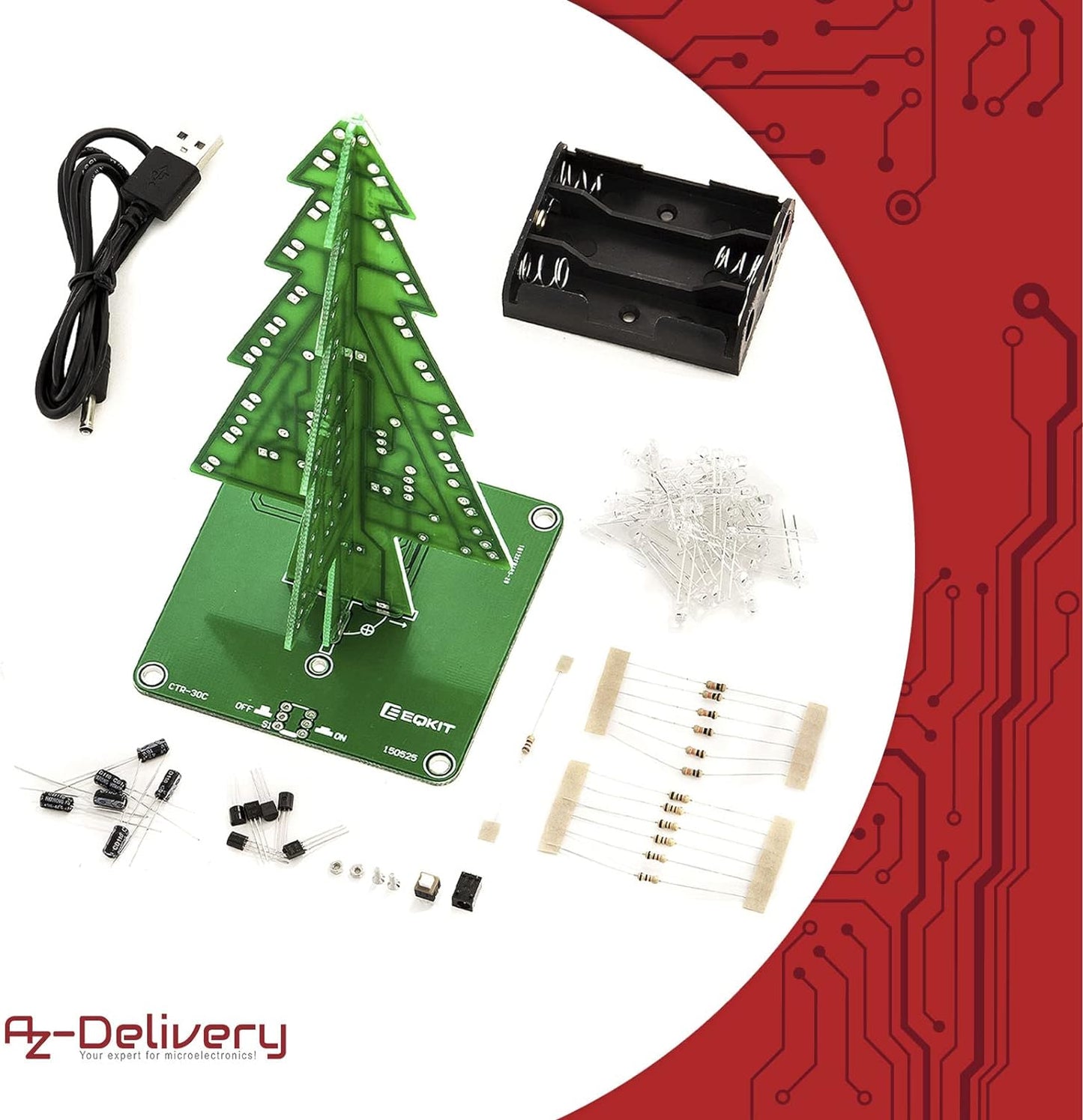 DIY LED Weihnachtsbaum Kit, 3