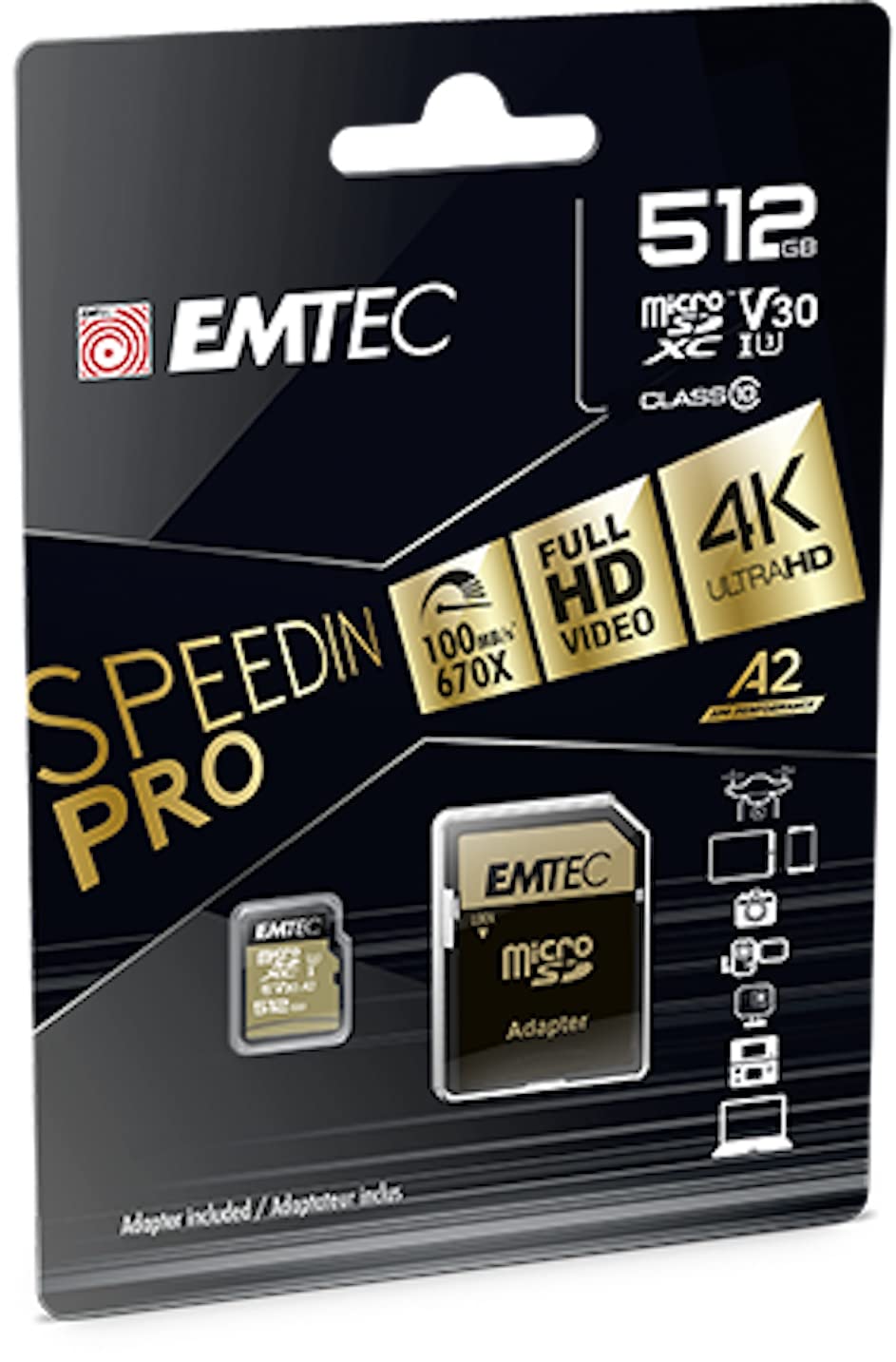 SpeedIN PRO 512 GB microSDXC, Speicherkarte, 512 GO