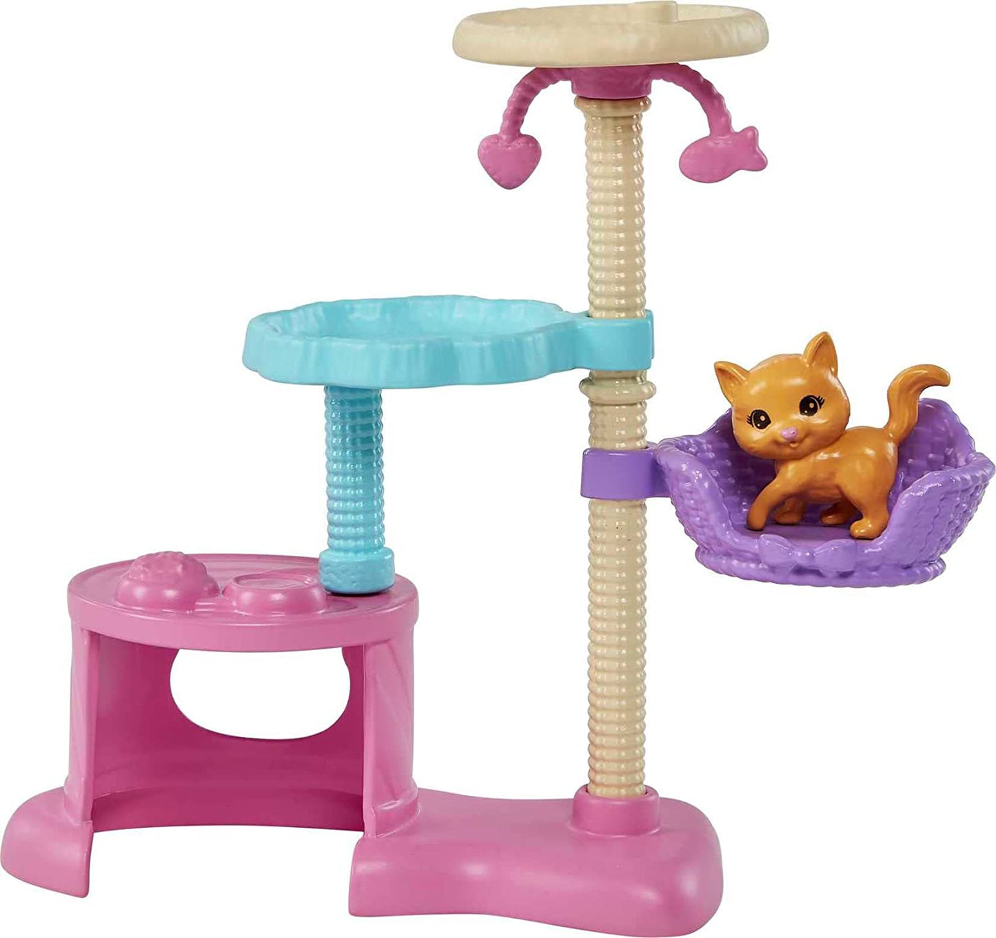 Barbie-Puppe und Kätzchen Kratzbaum Spielset