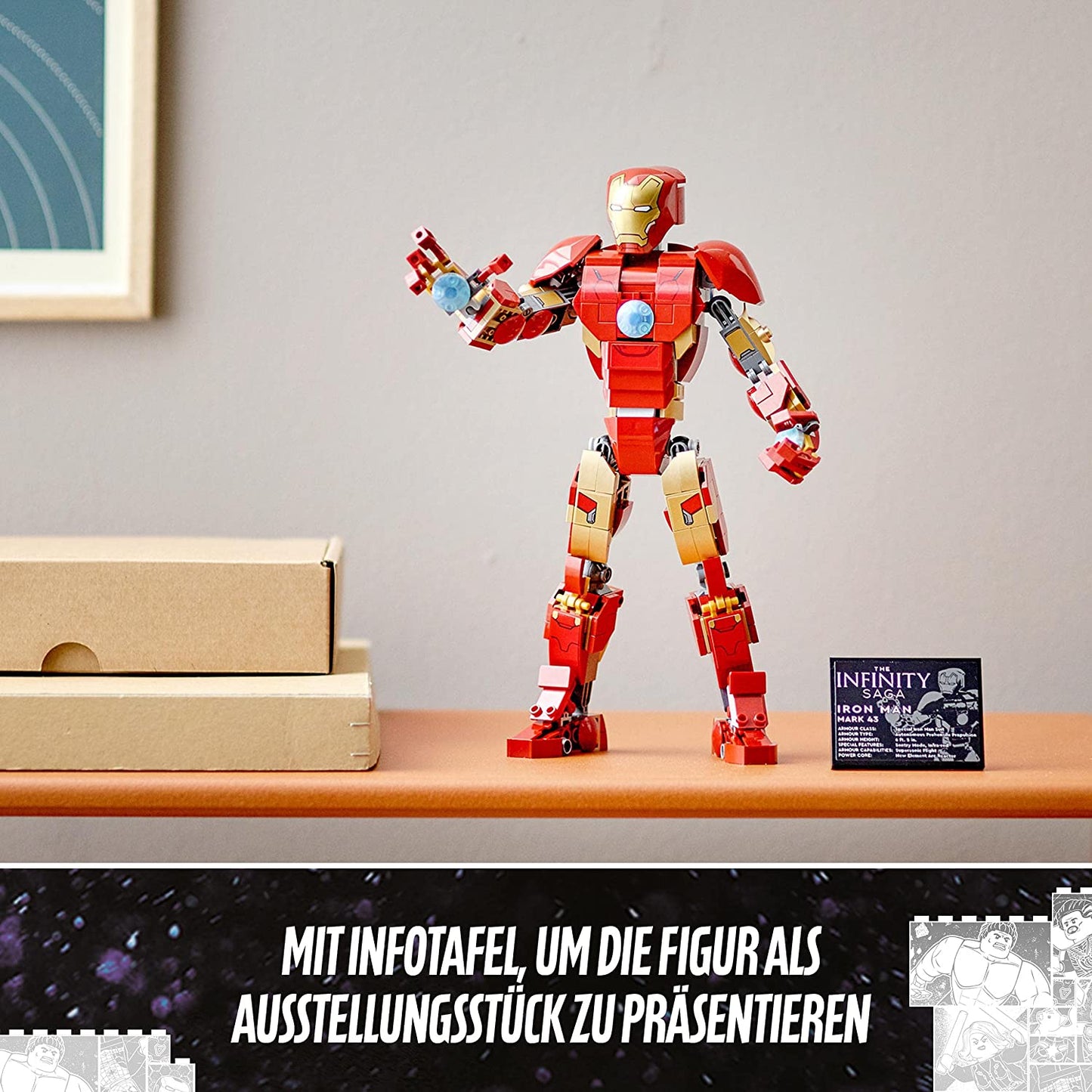 76206 Marvel Super Heroes Iron Man Figur, Konstruktionsspielzeug