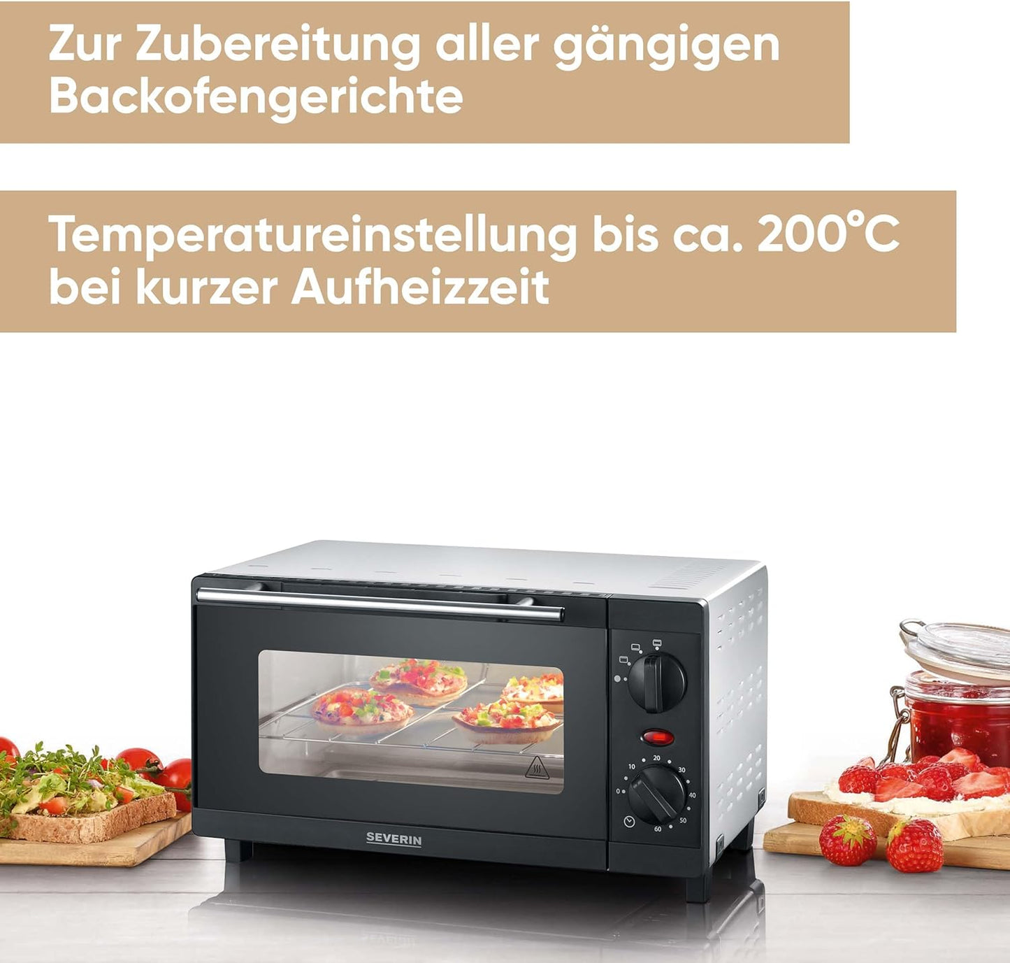 Mini Back- und Toastofen TO 2052, Single