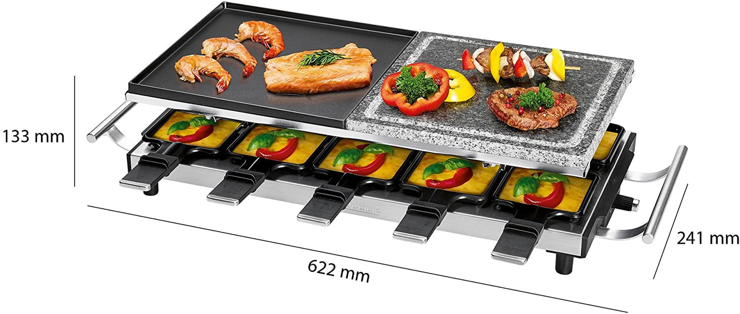 Raclette-Grill PC-RG 1144, Schwarz-edelstahl