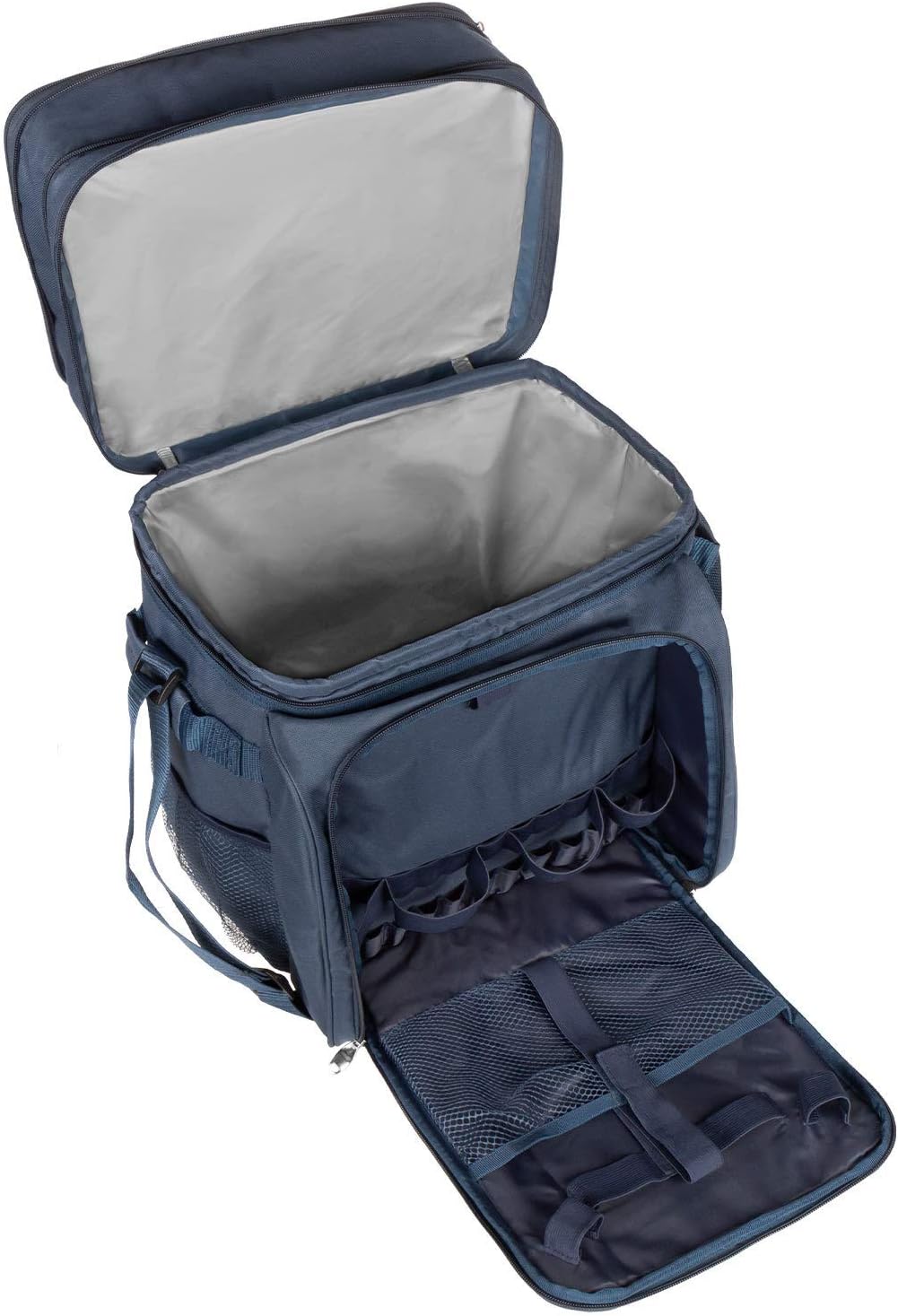 Picknicktasche, Navy Blau Weiss