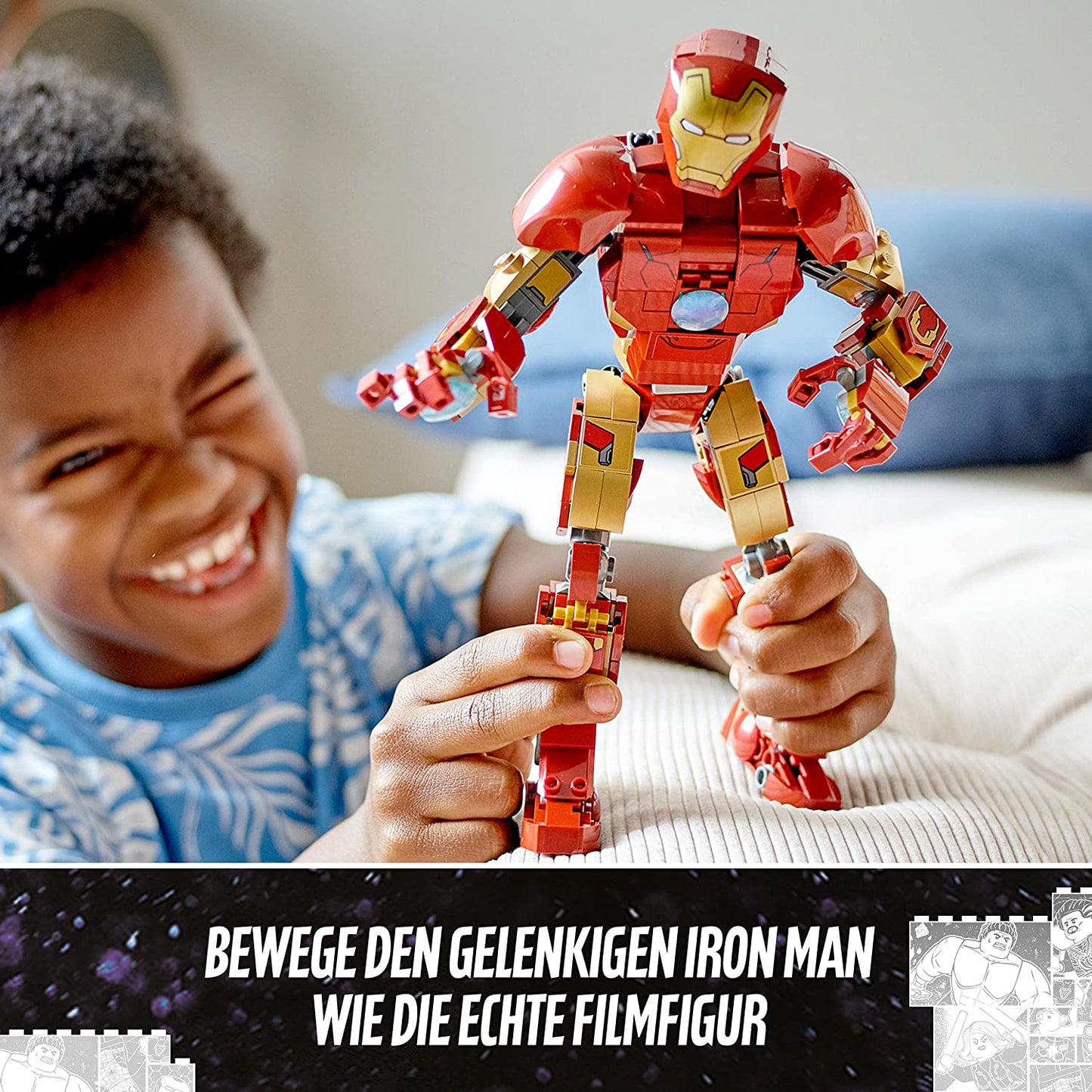 76206 Marvel Super Heroes Iron Man Figur, Konstruktionsspielzeug