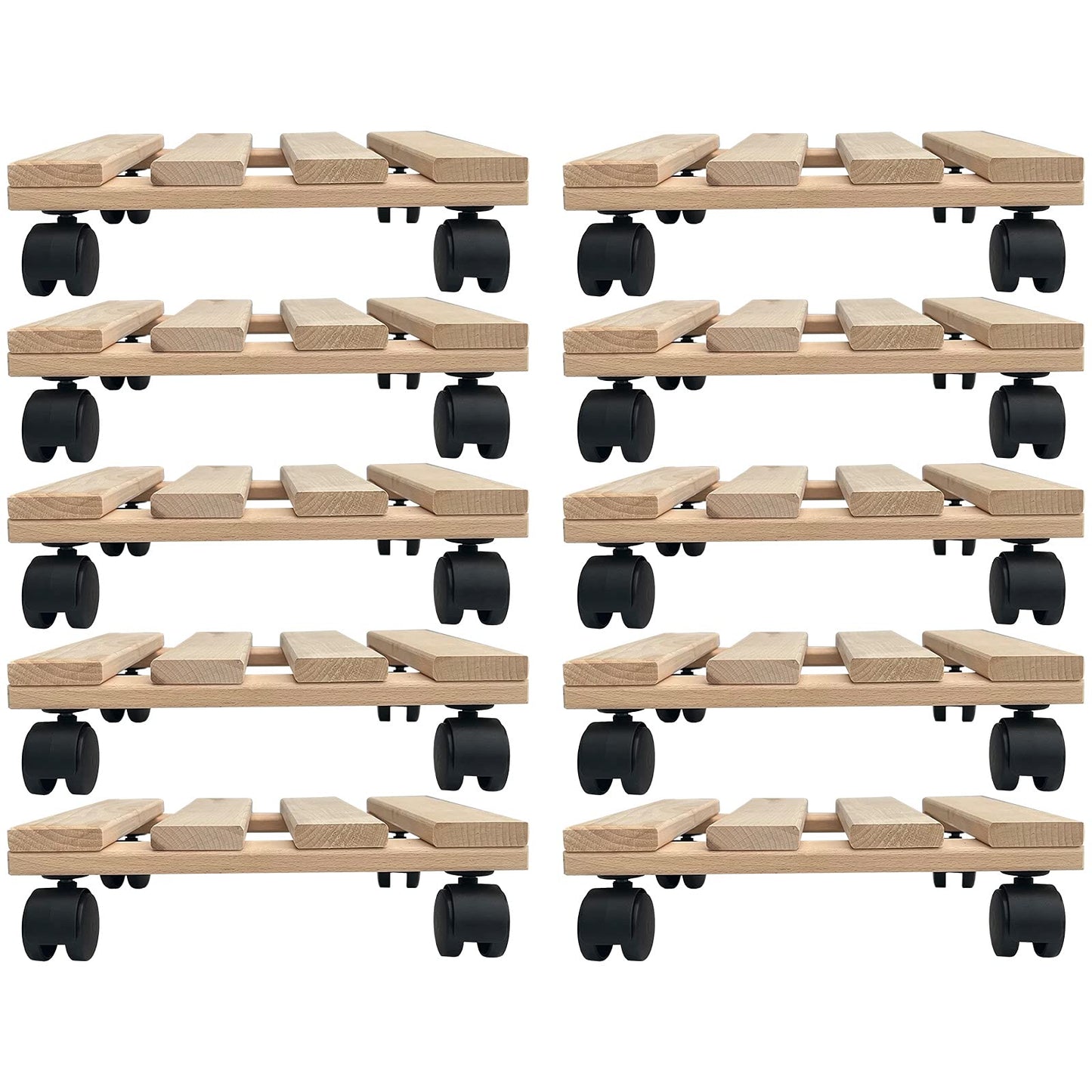 Rolluntersetzer 10er Set, 10x Eckig