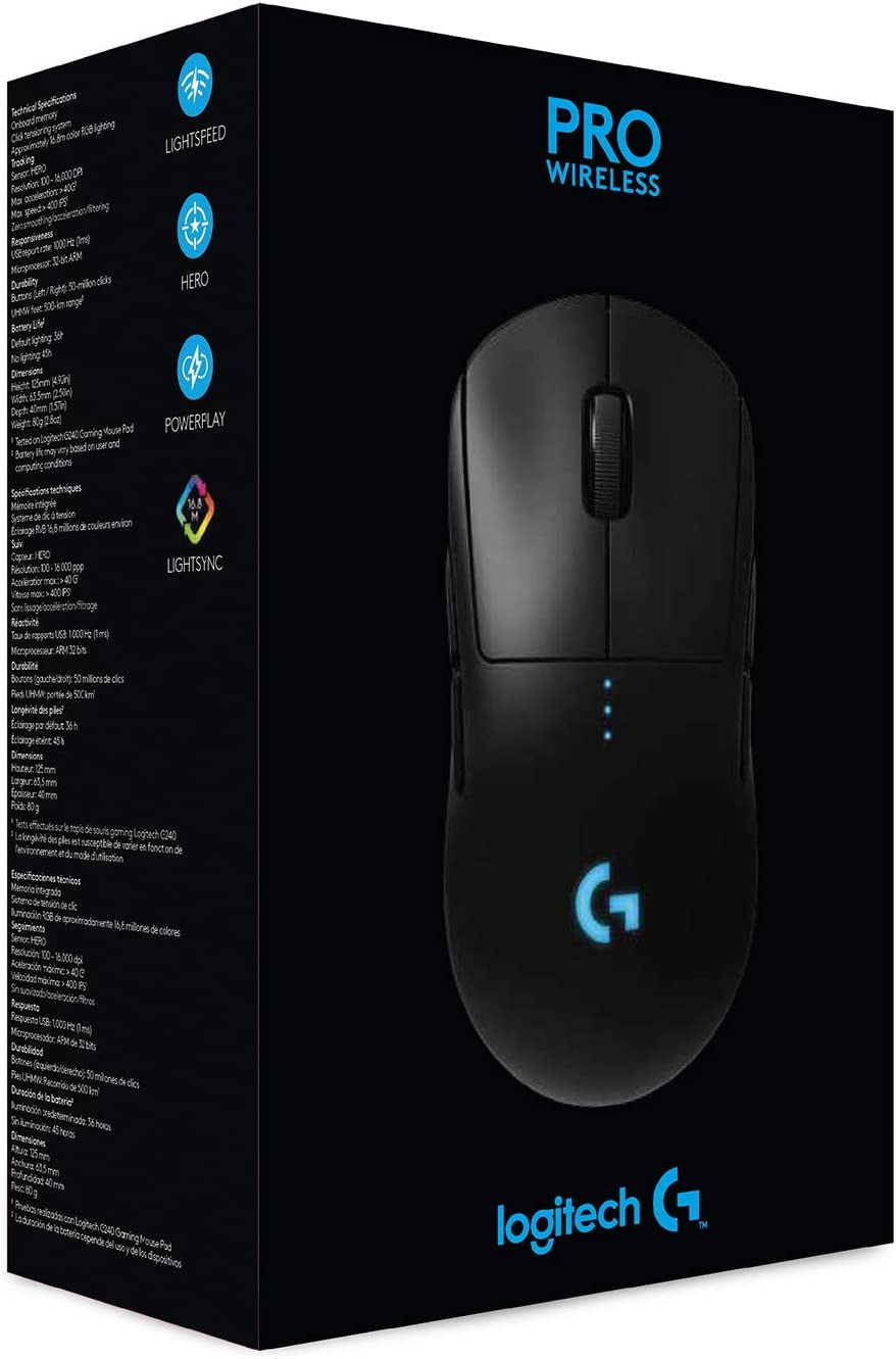 G PRO Wireless, Gaming-Maus, Schwarz G PRO Gaming Maus