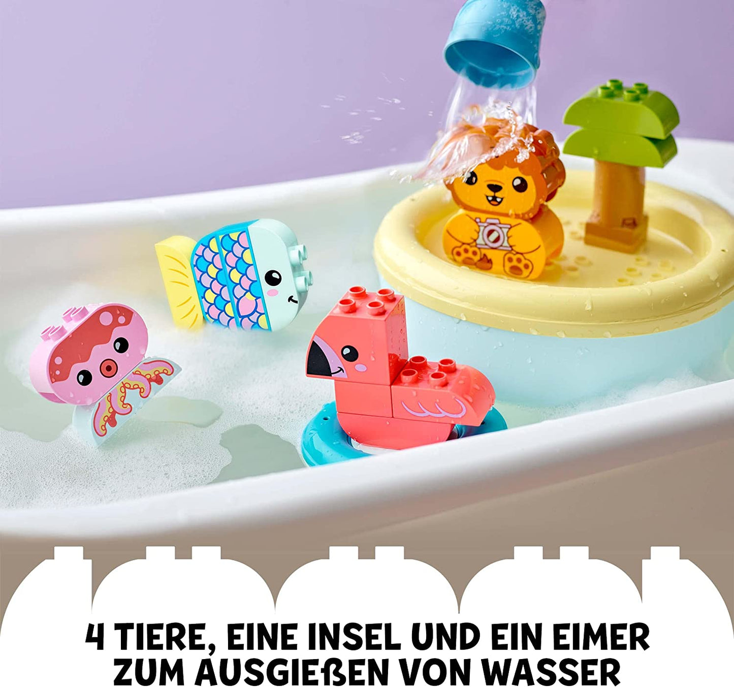 10966 DUPLO Badewannenspass: Schwimmende Tierinsel, Konstruktionsspielzeug