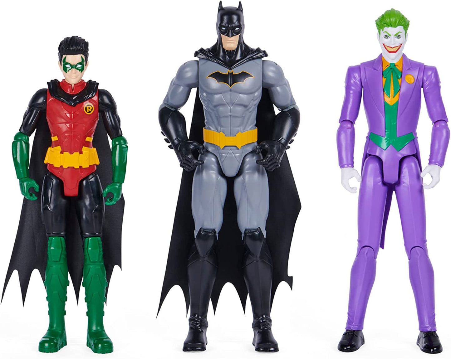 Batman 30 cm Figuren-Set aus Batman (Rebirth), Robin und Joker, Spielfigur
