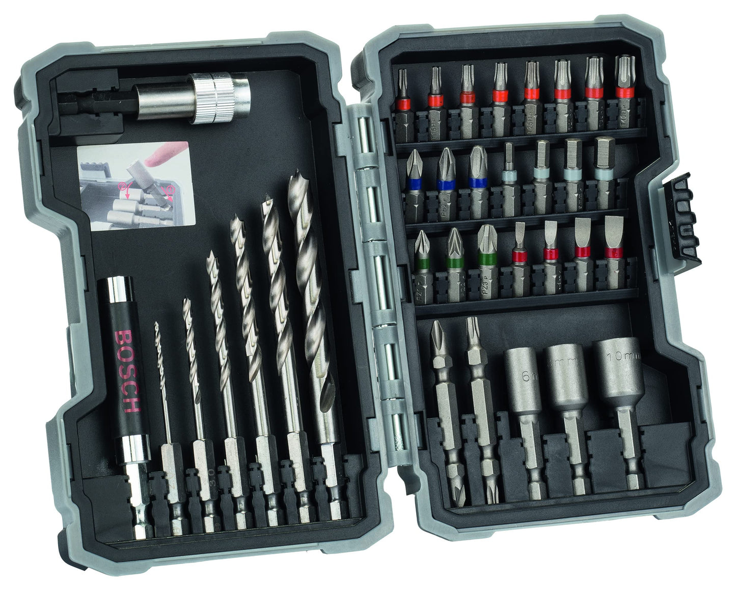 Holzbohrer-und Bit-Set Extra Hard, 35-teilig, Bohrer- & Bit-Satz
