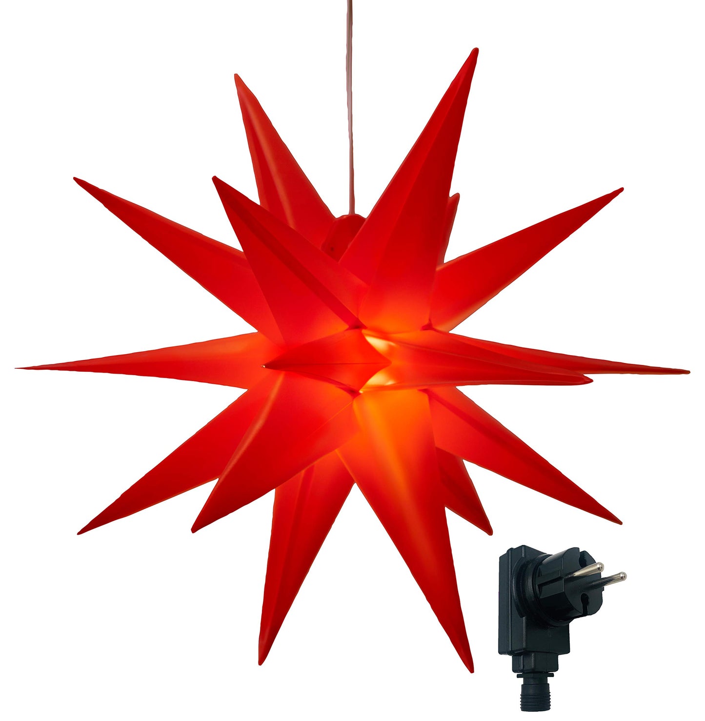 3D Leuchtstern, Rot; Ø 57 cm (Netzstecker)