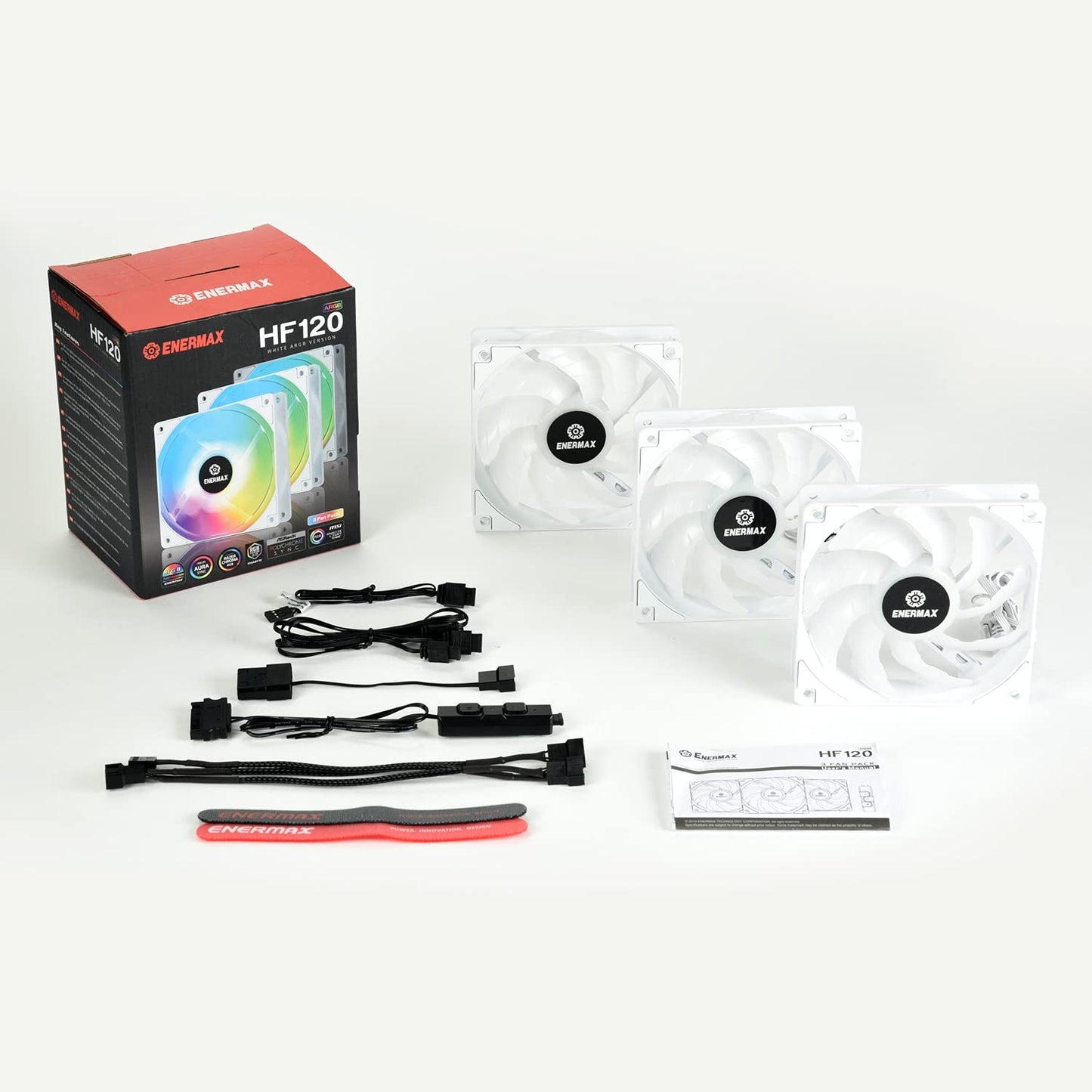 HF120 ARGB White 3 Pack 120x120x25, Gehäuselüfter
