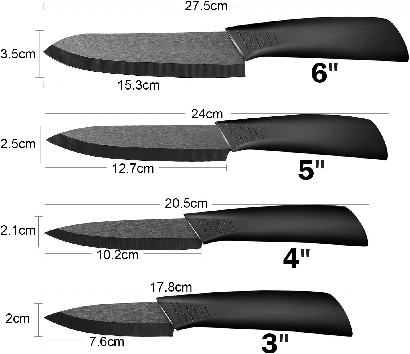 Messer Set, Schwarz