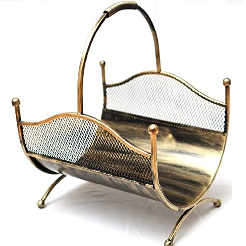 Kaminholzkorb, Gold