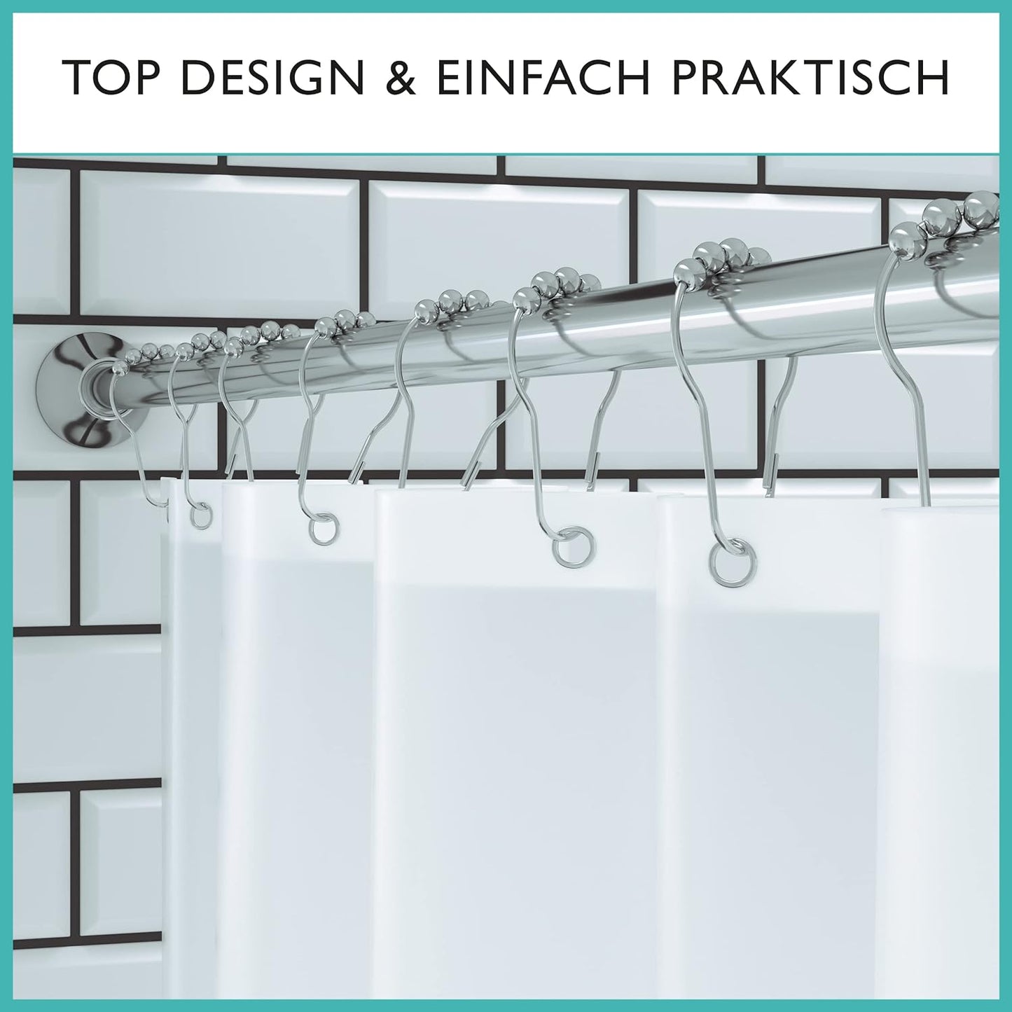 Teleskop Duschstange 120-215cm, Silber