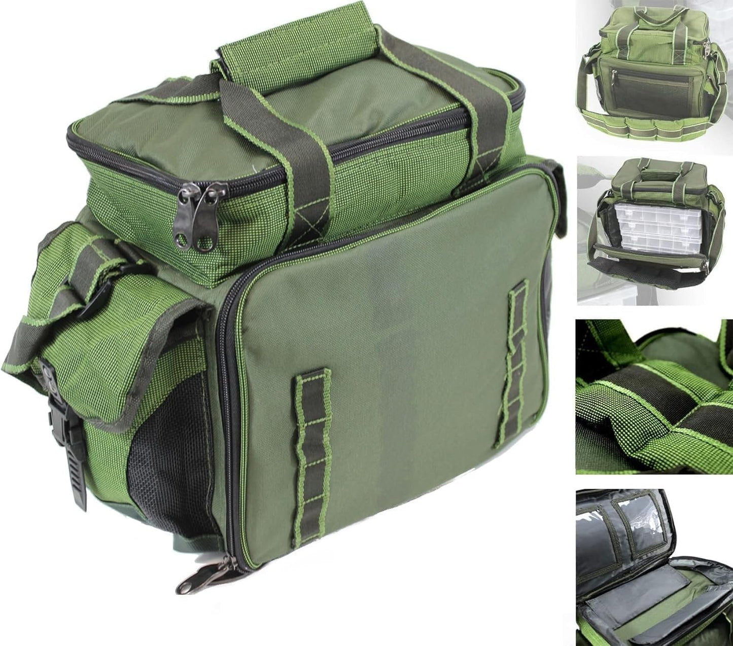 Angelboxentasche inkl. 4 Tackle-Boxen