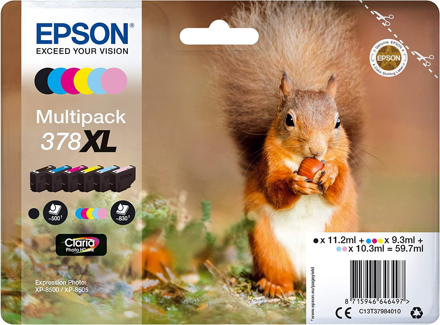 Multipack 378XL (C13T37984010), Tinte