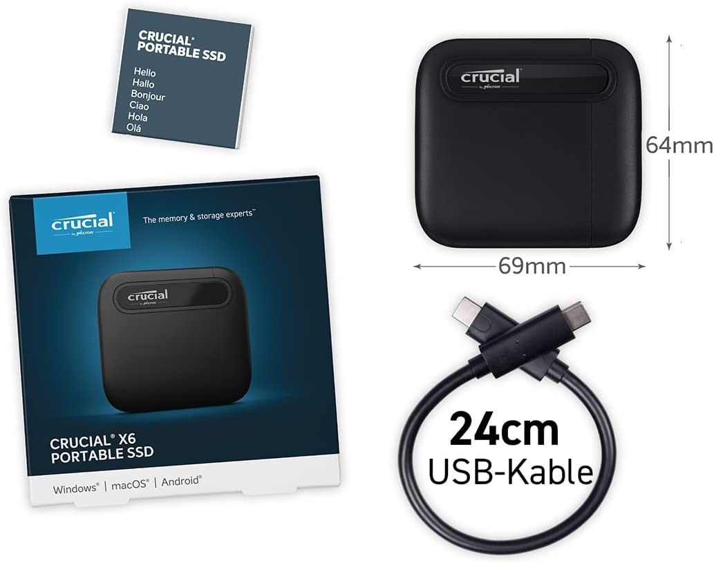 X6 Portable SSD 2 TB, Externe SSD, 2TB X6 (800MB/s)