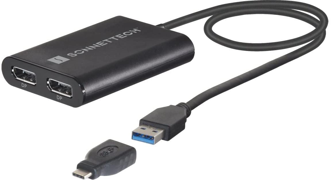 USB DisplayLink Adapter, USB-A Stecker > Dual 4K DisplayPort