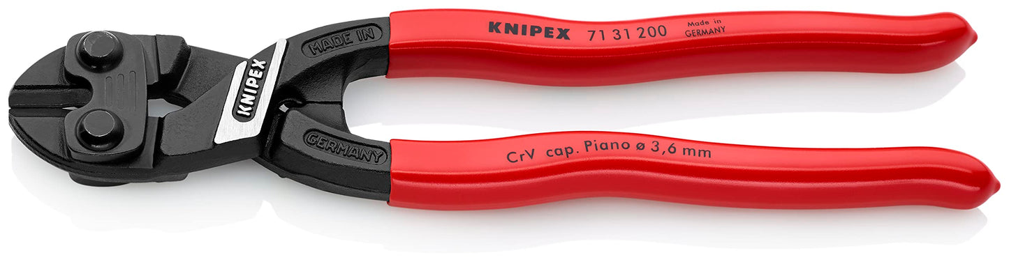Kompakt-Bolzenschneider CoBolt 71 31 200, Schneid-Zange, gerader Kopf / Schneidaussparung 200 mm Schwarz