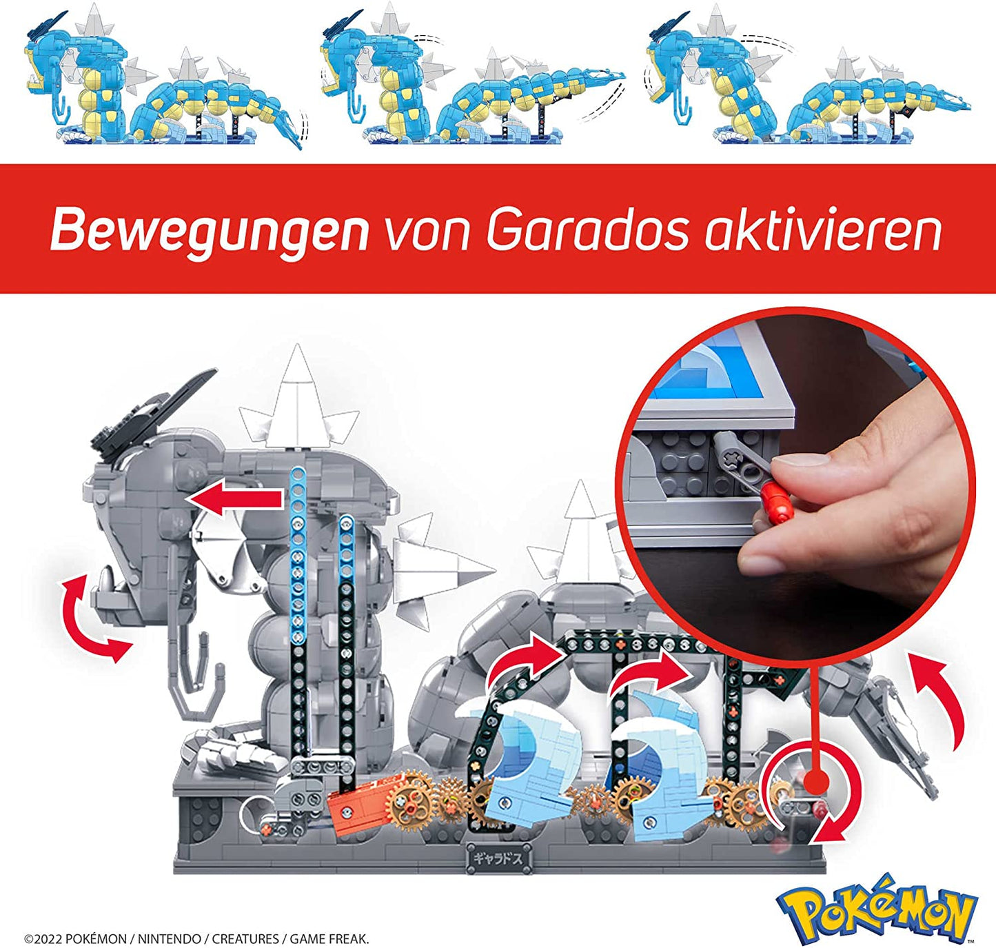 Motion Garados bewegliches Bauset, Konstruktionsspielzeug