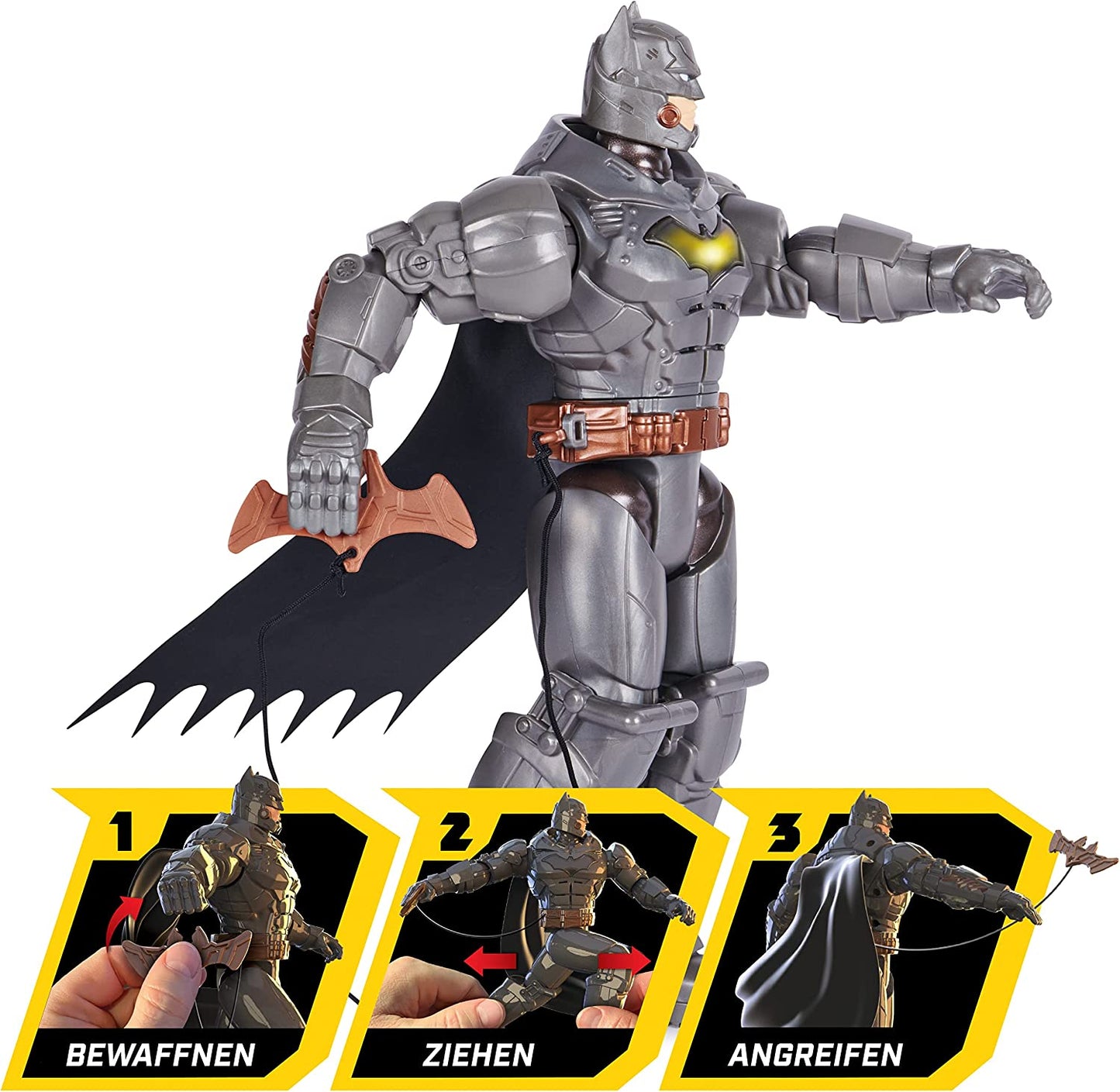 Batman 30 cm Deluxe-Actionfigur mit Schlag- und Wurffunktion, Spielfigur