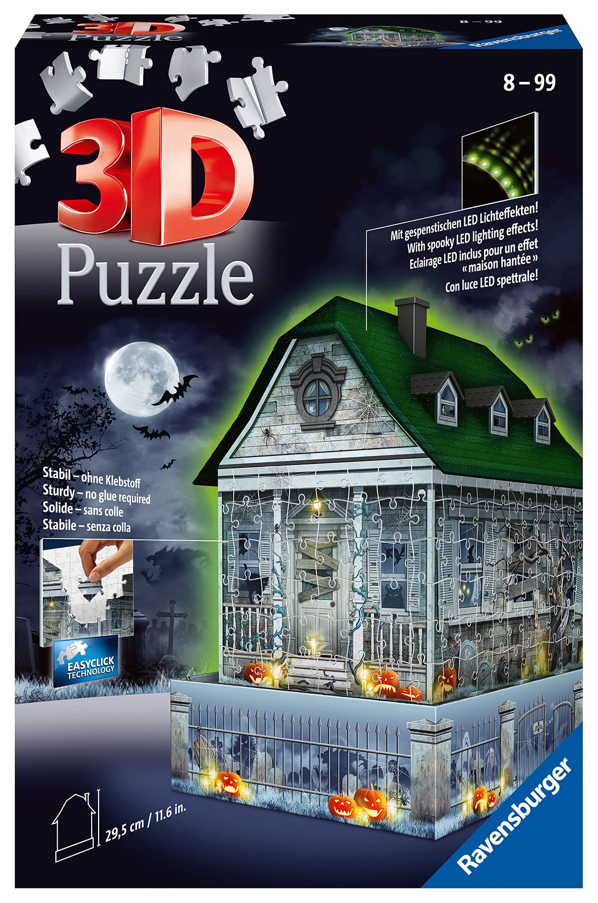 3D Puzzle Gruselhaus bei Nacht