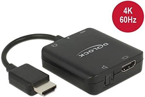 Adapter HDMI Stecker > HDMI + TOSLINK S/PDIF + 3,5mm Klinkenbuchse